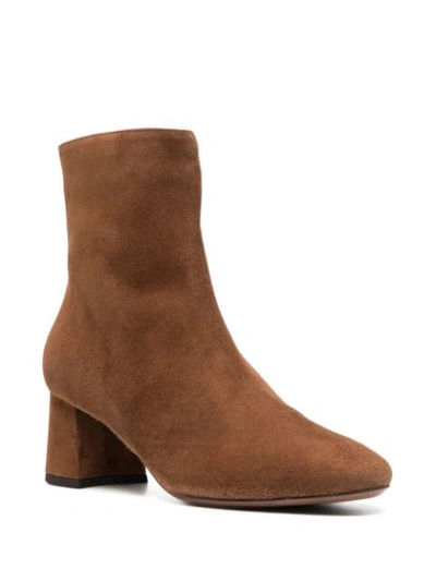 Shop L'autre Chose Block-heel Ankle Boots In Brown