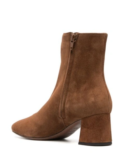 Shop L'autre Chose Block-heel Ankle Boots In Brown