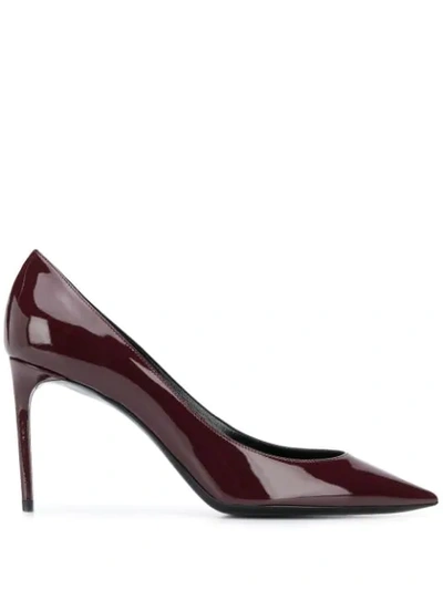 Shop Saint Laurent Zoe 85mm Pumps In Purple