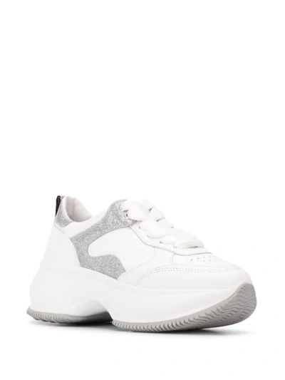 Shop Hogan Maxi Chunky Low Top Sneakers In White