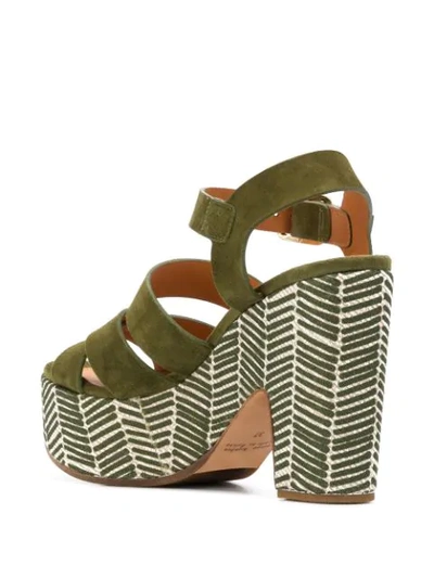 Shop Chie Mihara Yaris 115mm Platform Sandals In Green