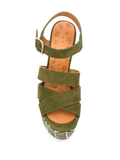 Shop Chie Mihara Yaris 115mm Platform Sandals In Green