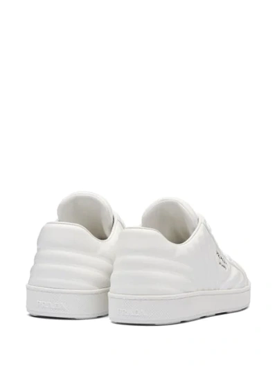 Shop Prada Quilted Low-top Sneakers In White