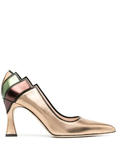 Shop Pollini X Nataly Osmann Decolletè Pumps In Gold