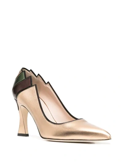 Shop Pollini X Nataly Osmann Decolletè Pumps In Gold