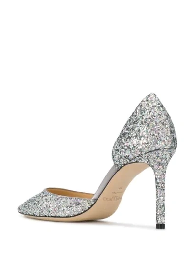 Shop Jimmy Choo Esther 85mm Pumps In Silver