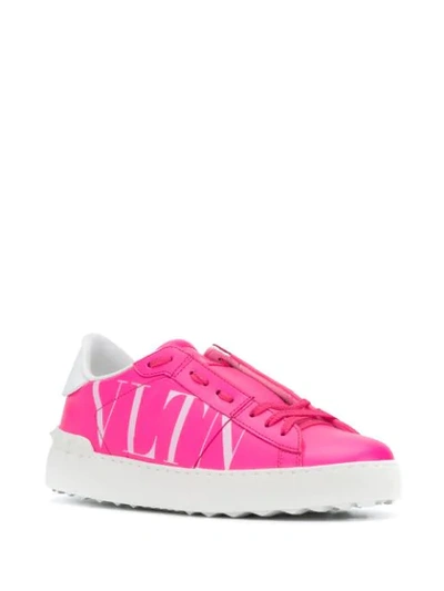 Shop Valentino Vltn Open Low-top Sneakers In Pink