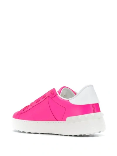 Shop Valentino Vltn Open Low-top Sneakers In Pink