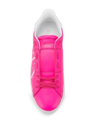 Shop Valentino Vltn Open Low-top Sneakers In Pink