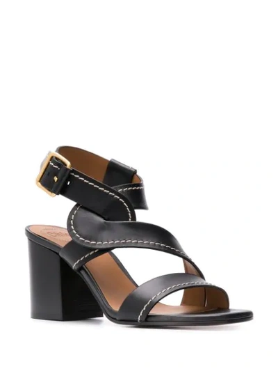Shop Chloé Candice 70mm Sandals In Black