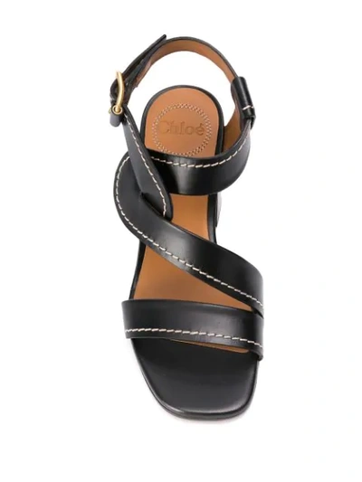 Shop Chloé Candice 70mm Sandals In Black