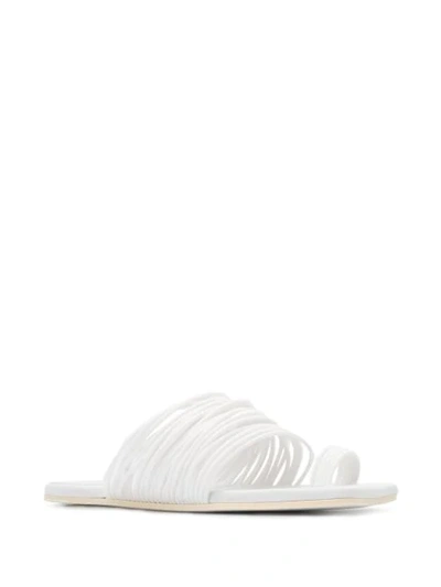 Shop Mm6 Maison Margiela Multi-strap Flat Sandals In White