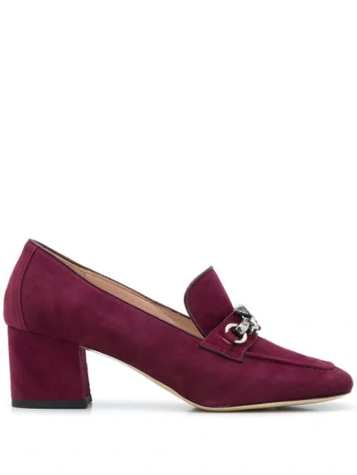 Shop Etro Horse-bit Loafers In Purple