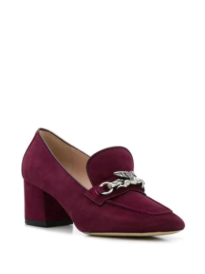 Shop Etro Horse-bit Loafers In Purple