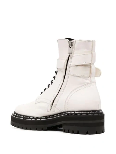 Shop Officine Creative Provence Strapped Boots In White