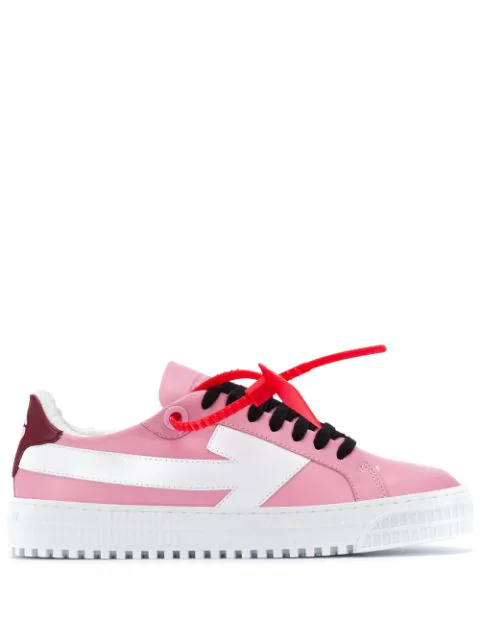 off white arrow leather sneakers