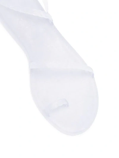Shop Ancient Greek Sandals Eleftheria Glitter-effect Sandals In White