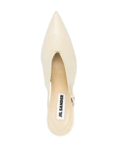 Shop Jil Sander High-heel Slingback Pumps In Neutrals