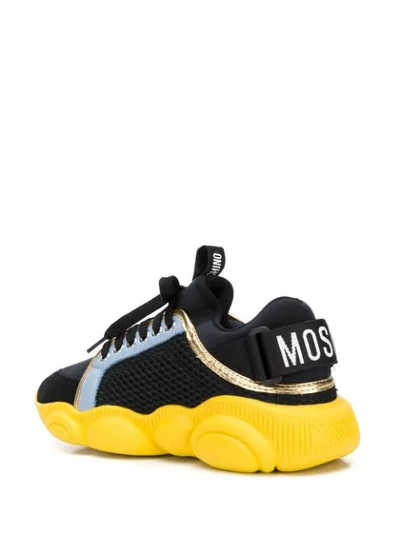 Shop Moschino Chunky Sole Sneakers In Black