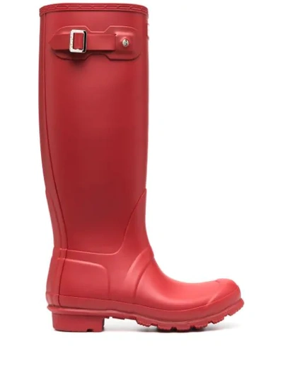 Shop Hunter Original Tall Rain Boots In Red