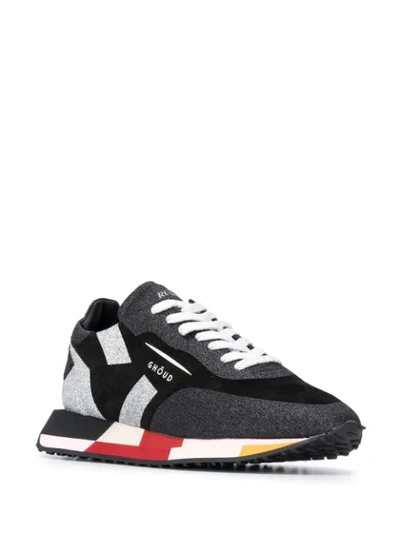 Shop Ghoud Colour-block Logo Sneakers In Black