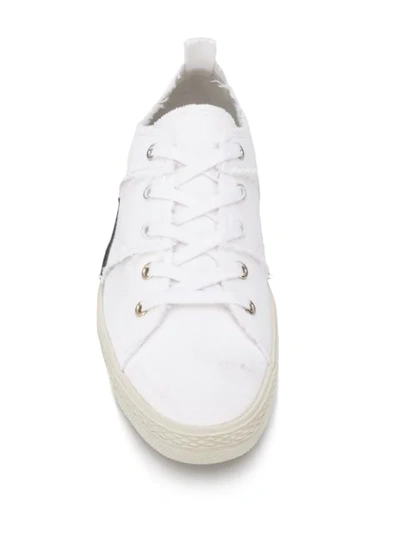 Shop Maison Margiela Graffiti Low-top Sneakers In White