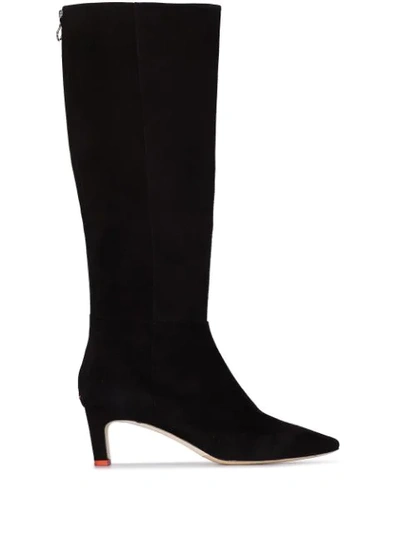 Shop Aeyde Sidney 55mm Knee-high Boots In Black
