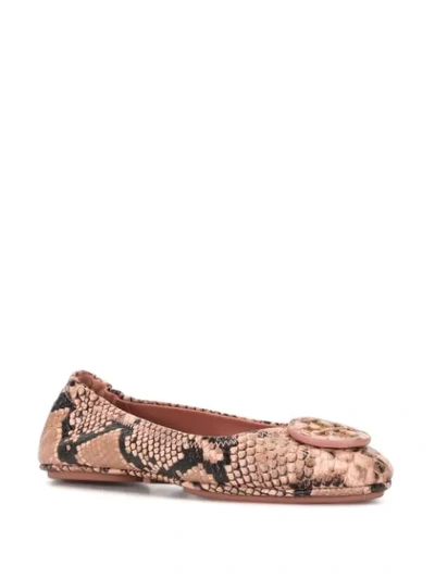 Shop Tory Burch Minnie Travel Ballerina Shoes In Pink
