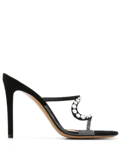 Shop Alexandre Vauthier Ava Ghost Crystal-embellished Sandals In Black