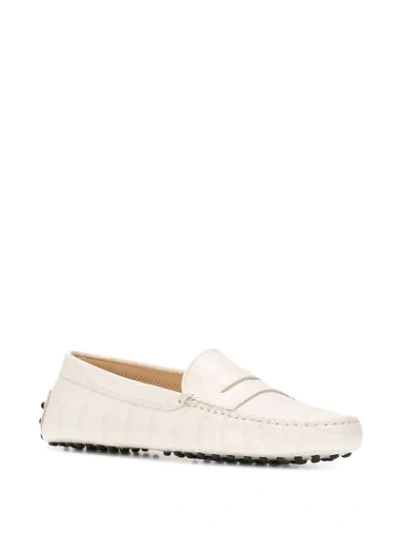 Shop Tod's Gommino Driving Shoes In Neutrals