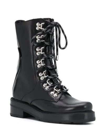 Shop Olivier Theyskens Sombat Combat Boots In Black