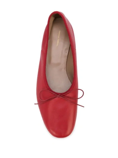 Shop Mansur Gavriel Dream Ballerina Shoes In Red