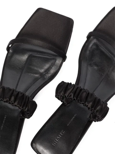 Shop Khaite Georgia 45mm Satin Sandals In Black