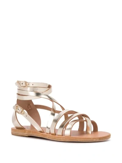 Shop Ancient Greek Sandals Satira Sandals In Metallic