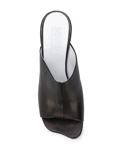 Shop Mm6 Maison Margiela Block-heel 95mm Sandals In Black