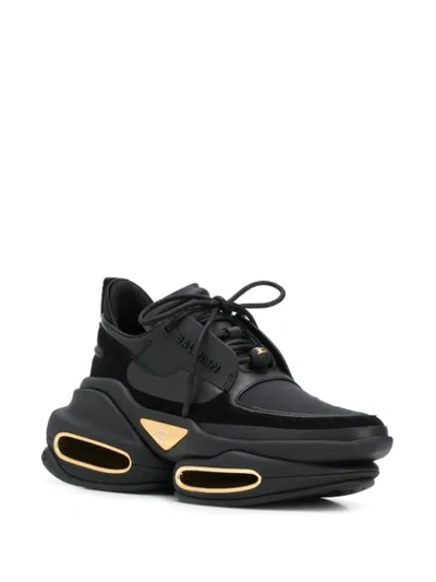 Shop Balmain Low-top Bbold Sneakers In Black