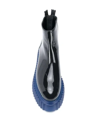 Shop Agl Attilio Giusti Leombruni Patent Ankle Boots In Blue