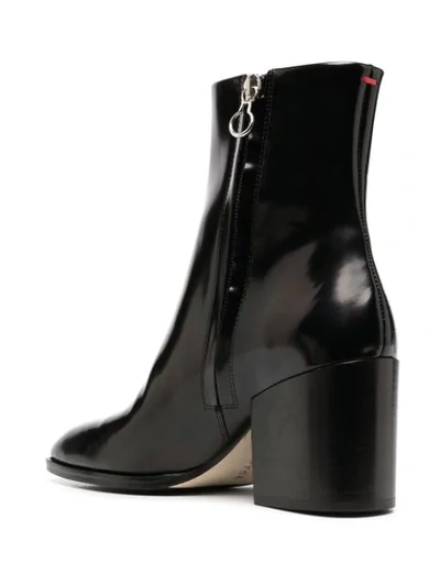 Shop Aeyde Glossy Ankle Boots In Black