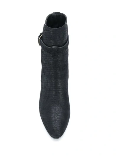 Shop Saint Laurent West Jodhpur Ankle Boots In Black