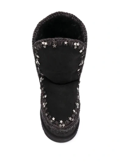 Shop Mou Eskimo Star-studded Boots In Black