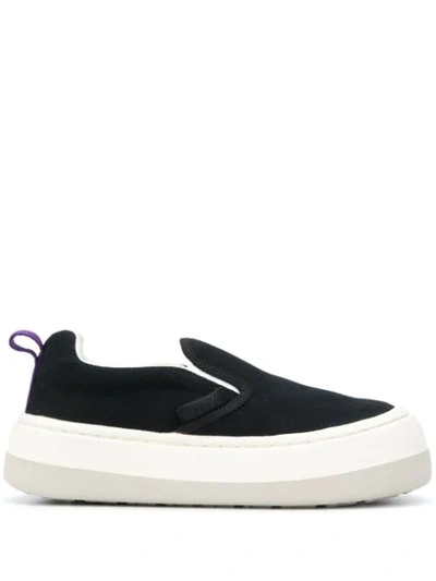 Shop Eytys Venice Slip-on Sneakers In Black