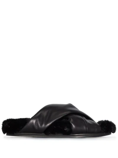 Shop Simone Rocha Leather Sandals In Black