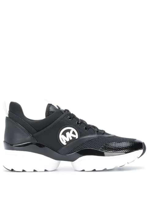 michael kors sneakers black and white