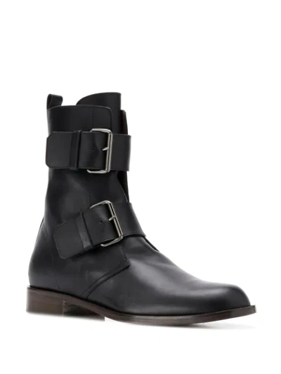 Shop Michel Vivien Emerance 30mm Buckled Ankle Boots In Black