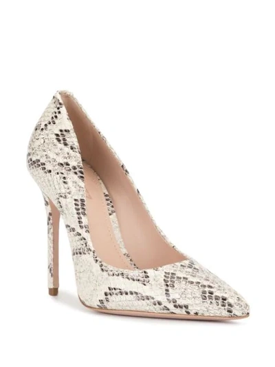 Shop Schutz Snakeskin Effect Pumps In White