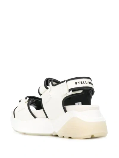 Shop Stella Mccartney Eclypse Touch Strap Sandals In White