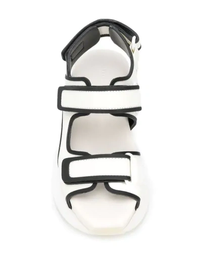 Shop Stella Mccartney Eclypse Touch Strap Sandals In White