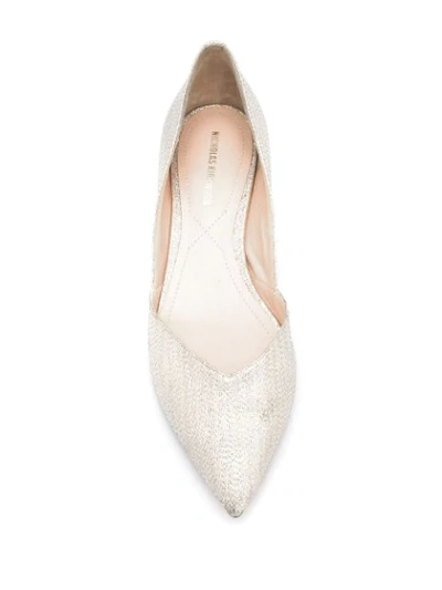 Shop Nicholas Kirkwood Casati D'orsay Ballerina Shoes 25mm In Gold
