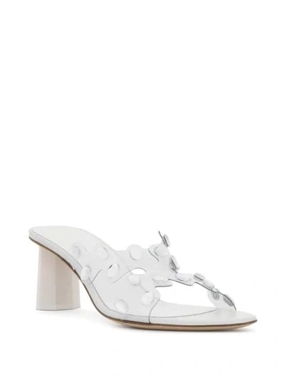 Shop By Far Studded Sandals In White