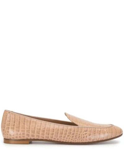 Shop Aquazzura Purist Flat Loafers In Neutrals